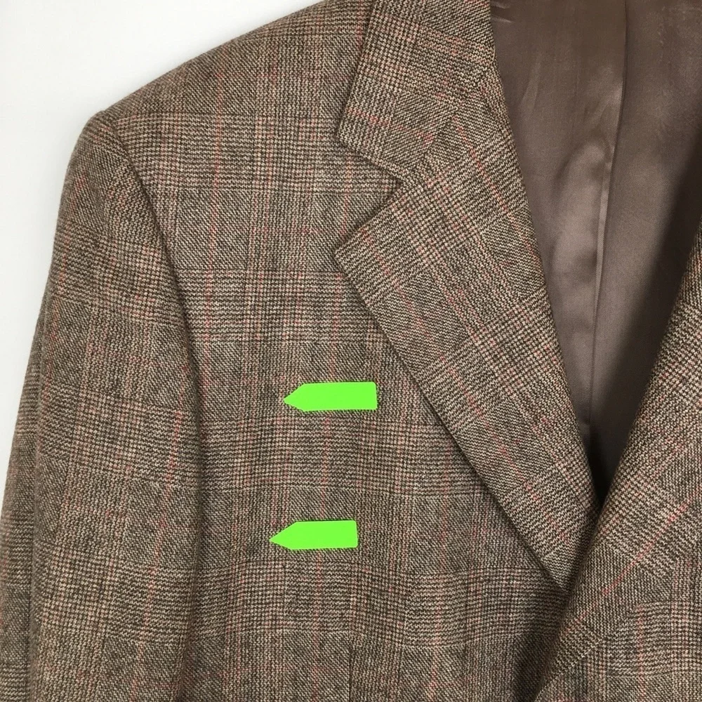 Ermenegildo Zegna Tweed Wool 3-Button Blazer Tan Men’s Size 50 Sports Coat